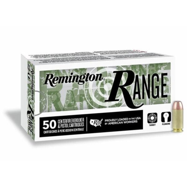 Remington 40 S&W Ammunition Range T40SW3L 180 Grain Full Metal Jacket 50 Rounds