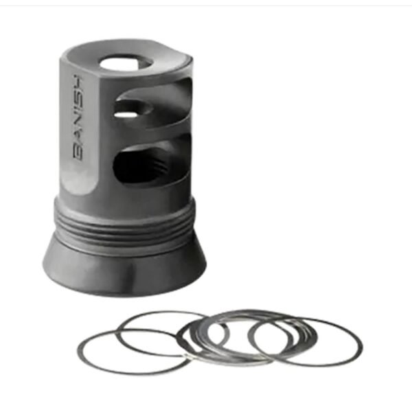 BANISH SUPPRESSORS 4673 - MUZZLE BRAKE 30GOLD/46 5/8X24