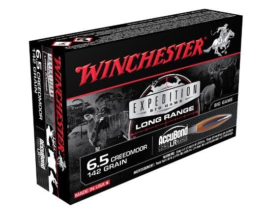 Winchester Expedition Big Game Long Range Rifle Ammunition 6.5 Creedmoor 142 gr. AB 2700 fps 20/ct