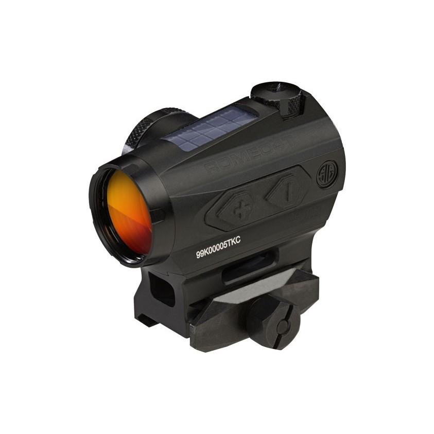 SIG SAUER ROMEO4T Tactical Solar Powered 1x20mm Red Dot Sight 2 MOA Red Dot Ballistic Circle Dot Illuminated Black