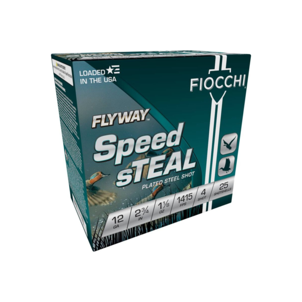 FIOCCHI FLYWAY 12GA 2.75" - 1-1/8OZ #4 1415FPS 25RD 10BX/C
