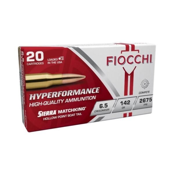 Fiocchi Shooting Dynamics Rifle Ammunition 6.5 Creedmoor 142gr HPBT 2675 fps 20/ct