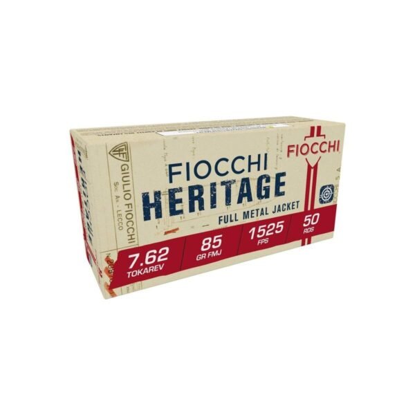 FIOCCHI 7.62X25 TOKAREV - 85GR FMJ 50RD 20BX/CS