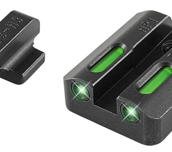 Truglo TFX Tritium Fiber-Optic Handgun Day/Night Sights Fits H&K VP9 VP40 P30 P30SK P30L 45 & 45 TACTICAL (including Compact) - White Outline Fr