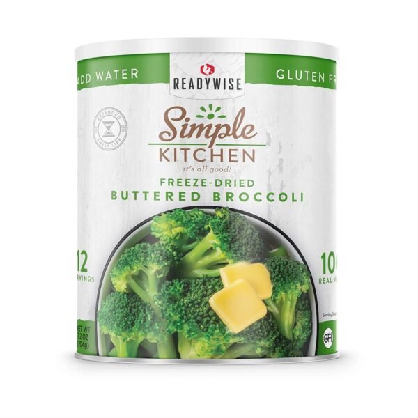 Readywise Simple Kitchen Freeze Dried Buttered Broccoli 20 Serving
