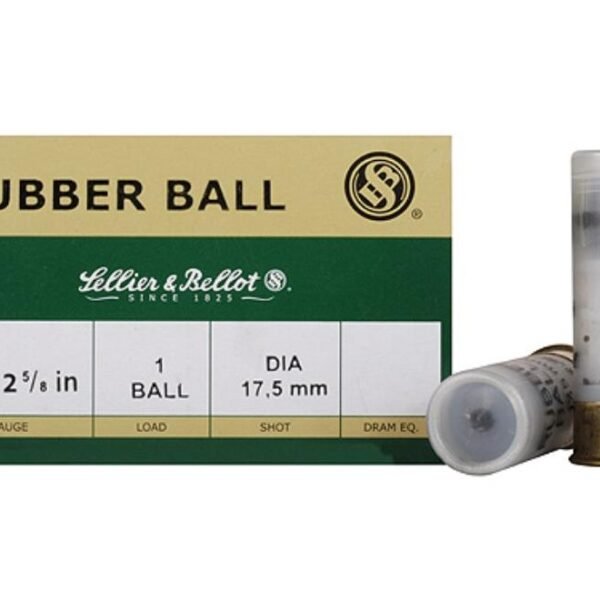 Sellier & Bellot Shotgun Ammunition 12 ga 2 3/4" 1 ball Rubber - 25/box