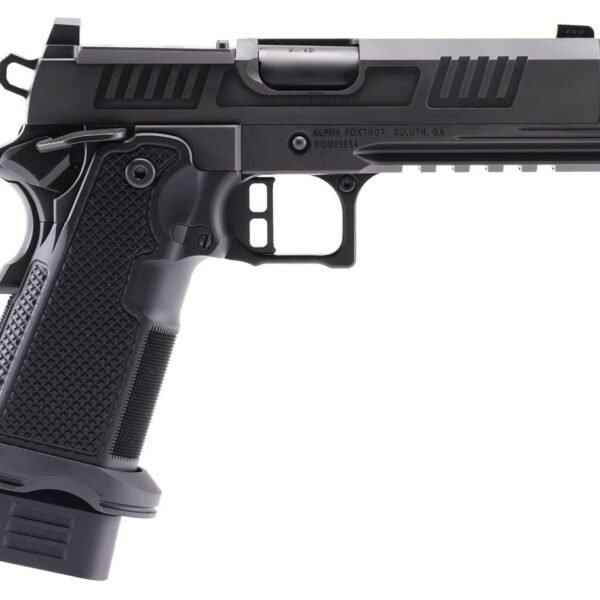 Alpha Foxtrot AF1911-Romulus MOS Adapter Handgun 9mm Luger 17(1) & 20rd(1) Magazines 4.25" Comp Threaded Barrel DLC Black