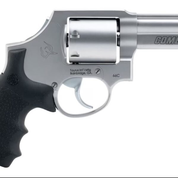 Taurus 66C Revolver - Stainless Steel | 357 MAG | 3" | 7RD | HOGUE GRIPS
