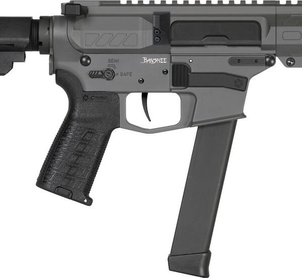 CMMG Banshee MkGs Pistol - Tungsten | 9mm | 5" Barrel | 4" M-LOK Handguard | SBA3 Arm Brace
