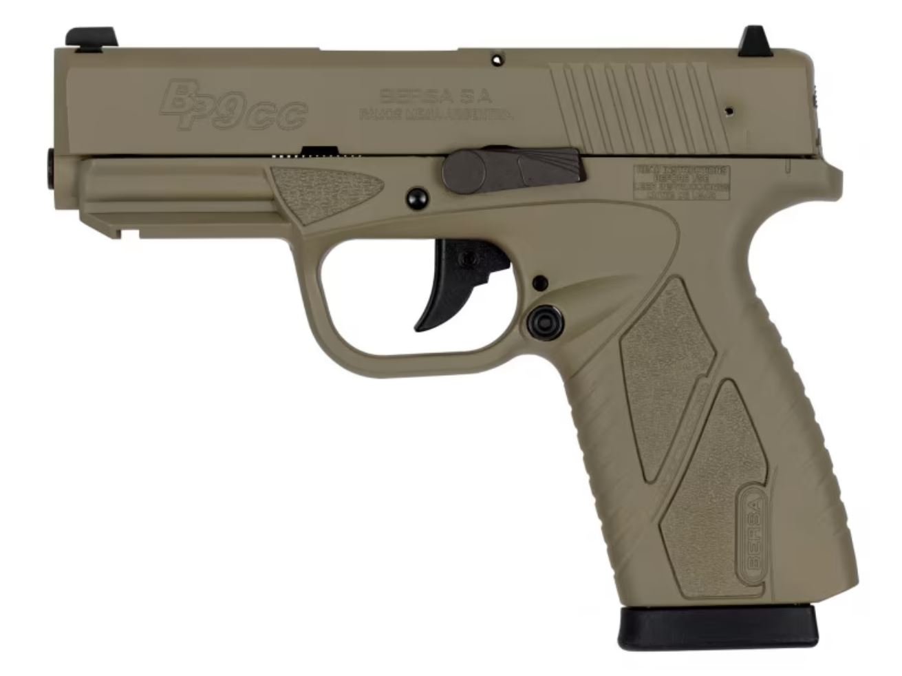 Bersa BPCC Pistol - Flat Dark Earth | 9mm | 3.3" Barrel | 8rd