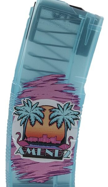 Amend2 MOD C AR-15 Mag - Translucent Miami Vice Teal | 30rd | 5.56 NATO