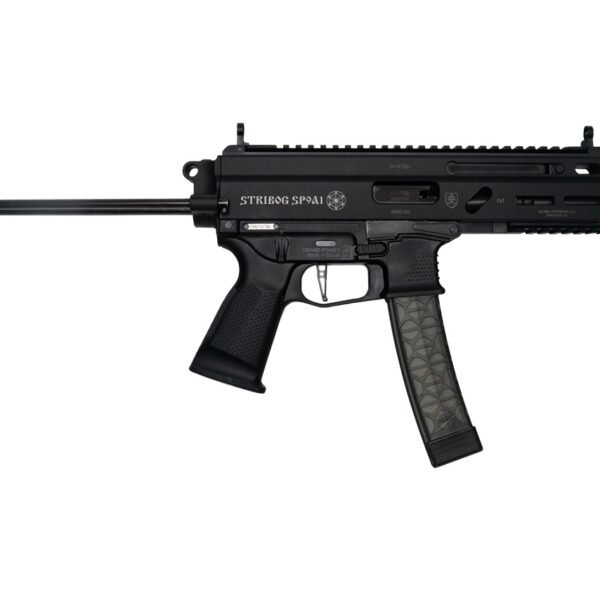 Grand Power Stribog SP9A1 Pistol - Black | 9mm | 8" Threaded Barrel | 30rd | PDW Brace w/ Tailhook